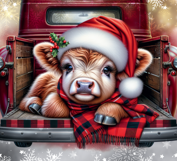 20 oz Christmas Higland cow tumbler - Image 14