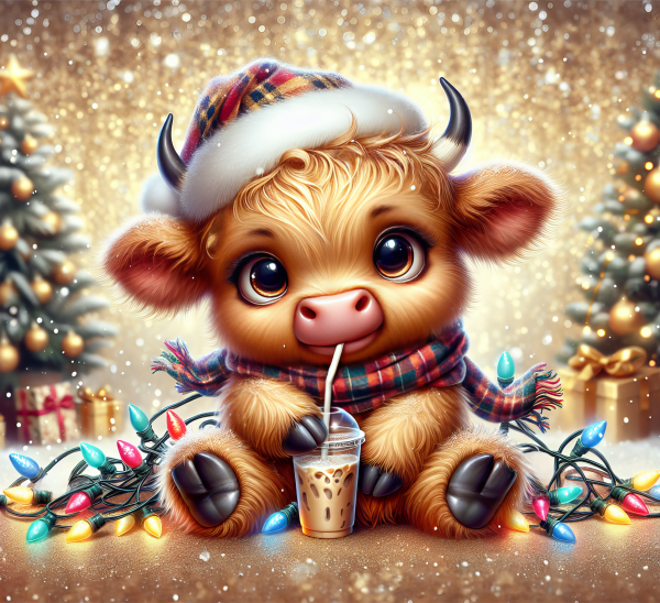 20 oz Christmas Higland cow tumbler - Image 17