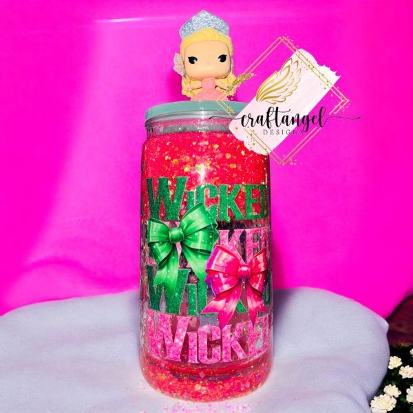 16 oz Wicked Glow in the dark Snowglobe cup - Image 2