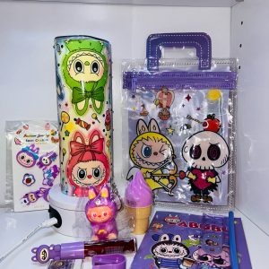 Labubu inspired 20 oz stainless steel tumbler plus Labubu goody bag